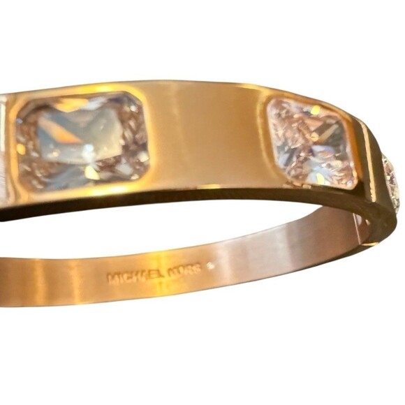 Michael Kors Rose Gold Crystal Stud Bangle Bracelet - Picture 3 of 4